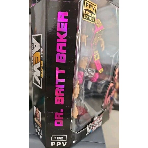 AEW Dr. Britt Baker Action Figure Limited Edition With Championship Belt - Picture 5 of 7